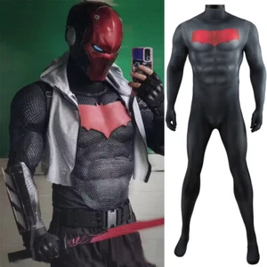 Black Muscle Jumpsuit Adult/Kids Bodysuit Stage Suit Cosplay Costume Halloween - Picture 1 of 15