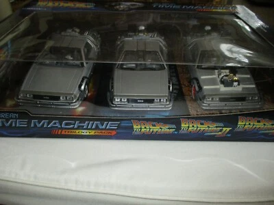 MINIATURES COFFRET DELOREAN TRILOGY PACK RETOUR VERS LE FUTUR 1/24 WELLY - Photo 1/4