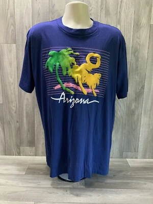 Camisa Arizona de una sola puntada azul XL de colección Foto 1 de 4