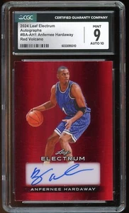 2024 Leaf Electrum BA-AH1 Anfernee Hardaway Red Volcano #1/2 CGC 9 - Picture 1 of 2