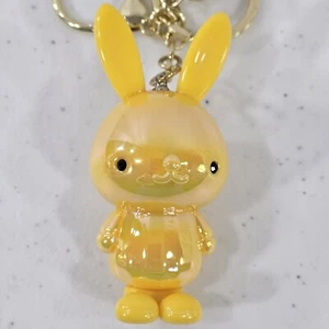 Schlüsselanhänger stehender Hase Kaninchen goldfarben gelb Tier Glocke Geschenk Souvenir 4 Zoll neu - Bild 1 von 7