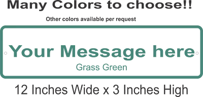 Letrero de aluminio personalizado personalizado personalizado con tu mensaje 12 pulgadas x 3 pulgadas Foto 1 de 4