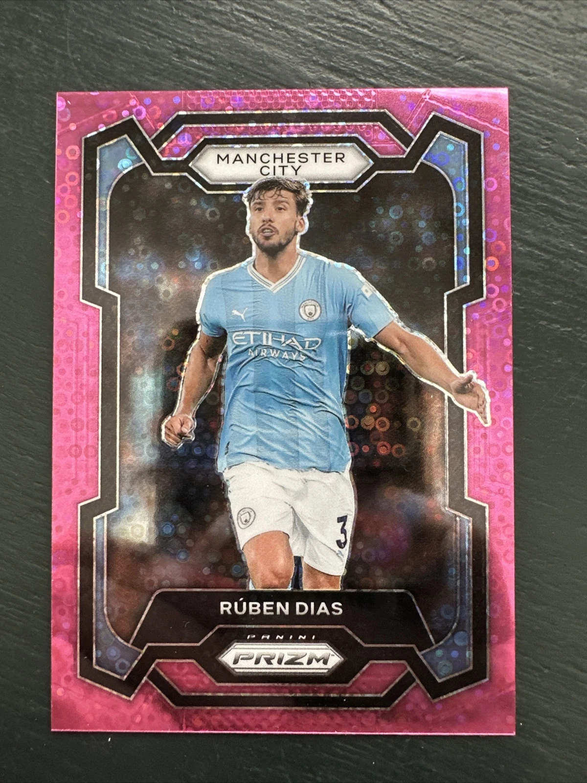 2023-24 Prizm Premier League RUBEN DIAS Pink Disco Prizm /149 Manchester City