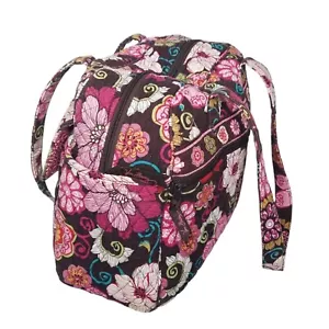 Vera Bradley Mod Floral Pink Brown Quilted Baby Diaper Bag Tote and Changing Pad - Picture 1 of 13