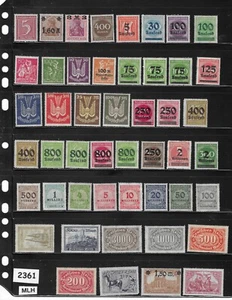 MLH stamps / GERMANY / All different / Pre 1930 / Empire Republic #2361 - Picture 1 of 4