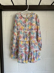 EUC The Prairie Rachel Ashwell Dress Girls Size 7 Cottagecore Folk Floral - Picture 1 of 11