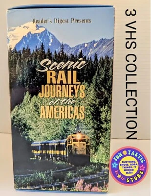 VINTAGE 1996 VHS SET of 3 "SCENIC RAIL JOURNEYS of the AMERICAS" BEAUTIFUL! - Image 1 of 4