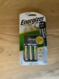 Energizer Accu Recharge Base Battery Charger with 4 x AA Batteries. UK Plug. - Picture 1 of 2