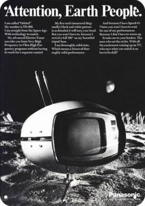 1972 PANASONIC ORBITEL TV **** DECORATIVE REPLICA METAL SIGN **** - Picture 1 of 1