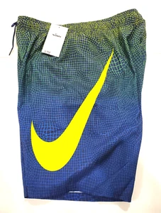 Nike Men's Swim Shorts Blue Green Yellow Size L NEW WITH TAGS! - Picture 1 of 5
