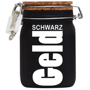 Spardose Geld Geschenk Ideen Schwarz Geld Schwarz Größe L 1 Liter - Bild 1 von 4
