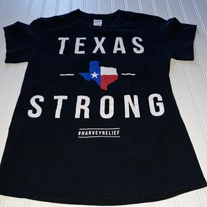Texas Strong T-Shirt #Hurricane Harvey Relief Adult Small Black Excellent Shape - Picture 1 of 7