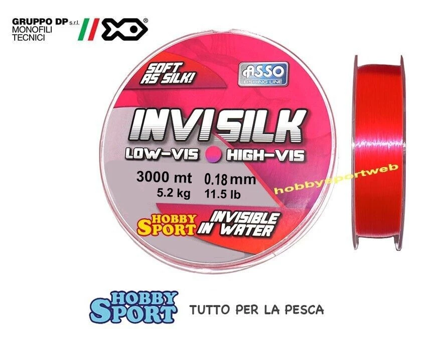 FILO ASSO INVISILK  MIS 0,18  PINK - BOBINA  3000 MT  X MULINELLO TROTA LAGO - Immagine 1 di 1