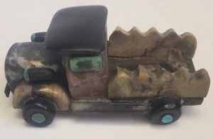 RARE Native Zuni Multi-stone Truck Vehicle Signed Lion Hunter 2009 Turquoise - Picture 1 of 5