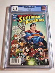 2000 DC SUPERMAN & BUGS BUNNY #1 LOW CENSUS POPULATION RARE NEWSSTAND CGC 9.6 - Picture 1 of 9