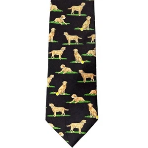 Chocolate Labrador Retriever Krawatte Alynn Neckwear 100 % Seide Krawatte - Bild 1 von 3
