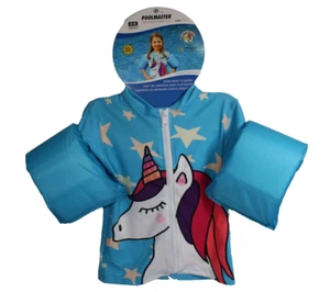 Camisa de Natación Poolmaster Lil Nadadores Flotadores Cremallera 30-50 lb | Unicornio Azul 50549 - Imagen 1 de 8