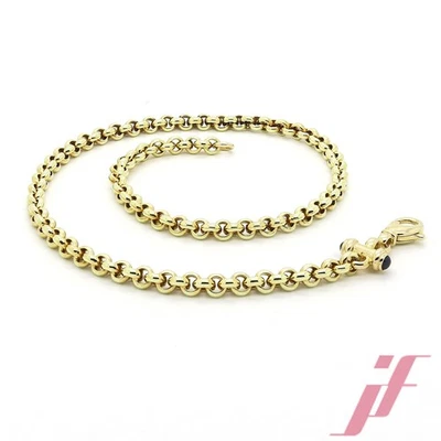 Erbskette 585 Gelbgold mit Saphircabochons 44 cm 27,12 g - Bild 1 von 3
