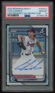 REFRACTOR CROMADO CAM CAMINITI 2024 BOWMAN DRAFT #CPA-CC AUTOMÁTICO 040/499 PSA 10 - Imagen 1 de 2