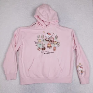 Felpa con cappuccio Hello Kitty XXL rosa Sanrio Kawaii accogliente grafica morbida stile ragazza - Foto 1 di 10