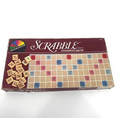 VTG 1982 Scrabble Board Game No. 17 Selchow & Righter in Box Nearly Complete  - Image 1 of 4
