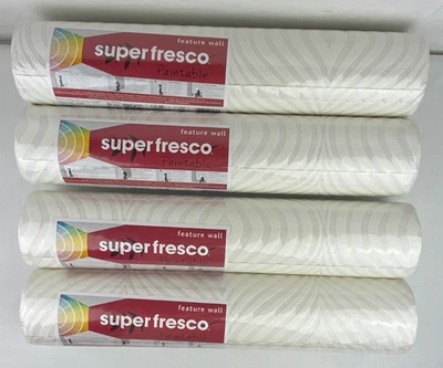 4 шт. раскрашиваемые виниловые текстурированные белые обои Graham & Brown 17583 Superfresco 3S3 - Изображение 1 из 4