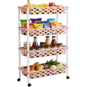 Carrito verdulero con 4 Niveles Tipo Slim y Ruedas - Carro de plástico de Almac - Imagen 1 de 6