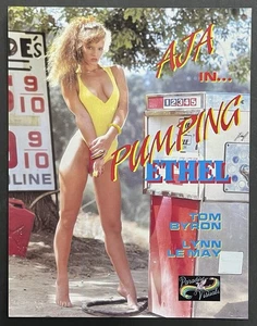 Vintage 1988 Paradise Visuals “Pumping Ethel” Aja Adult Porn Film Handbill Flyer - Picture 1 of 1