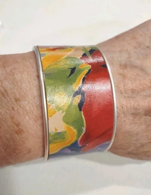 Brazalete ancho multicolor de cuero ST Patricia Nash, 6,75 x 1,5", T1 Foto 1 de 4