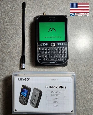 Lilygo T-Deck Plus 915Mhz ESP32 w/Meshtastic + SMA connector & Antenna USA