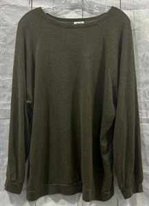 Texas True Threads Women's XL Green Long Sleeve Top Soft Feel - Picture 1 of 4
