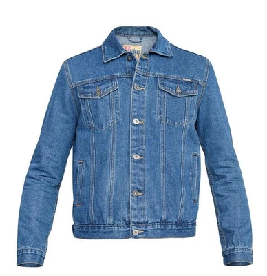 DUKE Estilo Del Oeste Camionero Vaqueros Chaqueta En Azul Desgastado Pecho Talla - Imagen 1 de 4