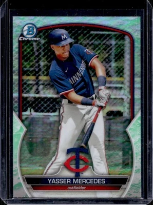 2023 Bowman Yasser Mercedes Chrome Prospects Lunar Glow Refractor #BCP-99 Twins - Image 1 of 2