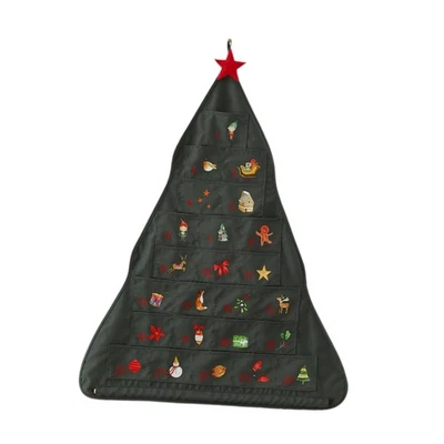 Christmas Tree Advent Calendar Gift Hanging Calendar for Door Home New Year - Image 1 of 4
