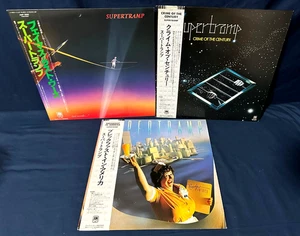 SUPERTRAMP Japan Obi Audiophile Vinyl 3 LP Job LOT wInserts Top Shelf Vinyl NM - Picture 1 of 13