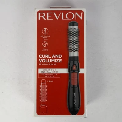 New Revlon Curl And Volumize All In One Style Kit 2 Brushes Adjustable Settings - Image 1 of 4