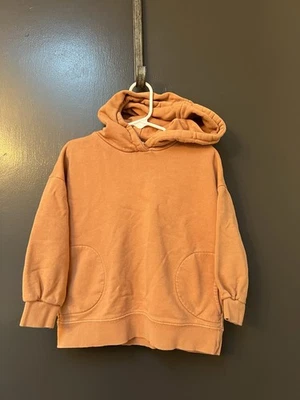 Sudadera con Capucha Zara Niños Naranja Dorado Talla 3-4 Años Unisex Foto 1 de 4