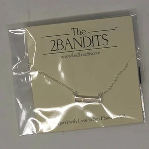 The 2Bandits Womens Athens Bar Necklace Opal Silver Tones-Unopened FabFitFun Box - Picture 1 of 4