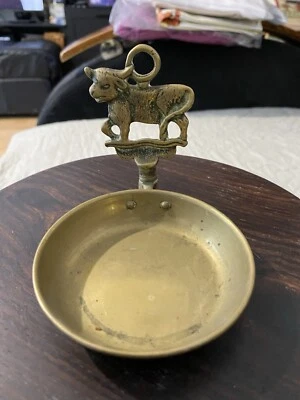 Vintage Peerage Corroded Brass Wall Mounted Candle Holder - Image 1 of 4