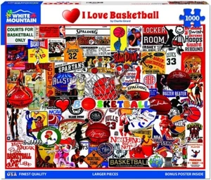 Rompecabezas de baloncesto I Love de White Mountain 760 mm x 610 mm (wmp) - Imagen 1 de 4