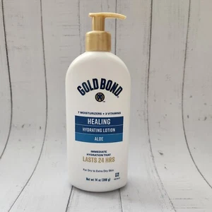 Gold Bond heilende feuchtigkeitsspendende Lotion mit Aloe, hält 24 Stunden, 14 Unzen - Bild 1 von 2