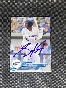 Carta auto firmata Pensacola Blue Wahooos 2018 Topps Pro debutto lunga capannone #47 ~ COA - Foto 1 di 3