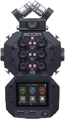 ZOOM H8 Zoom Handy Recorder Podcast 8 Channels Music Production Color Black New - Image 1 of 4