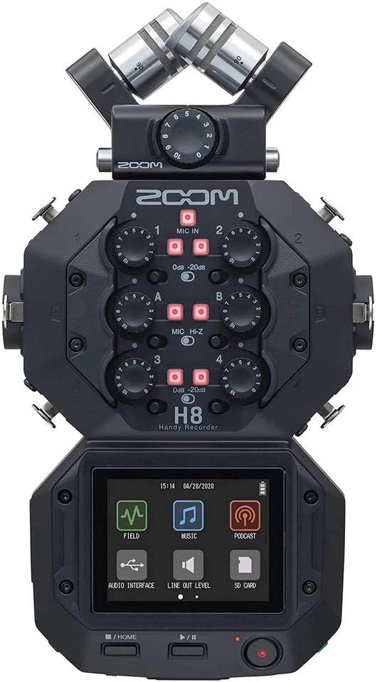 ZOOM H8 Zoom Handy Recorder Podcast 8 Channels Music Production Color Black New - Image 1 of 4