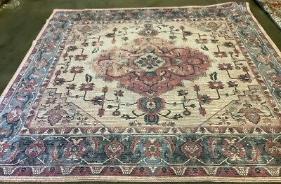 Alfombra Mancha Trasera Marfil/Azul 6'-7" x 6'-7", Precio Reducido 1172676300 SEP504A-7SQ Foto 1 de 4