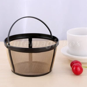 Stainless Steel Permanent Reusable Coffeemakers Golden-mesh Coffee Filter Basket - Picture 1 of 11