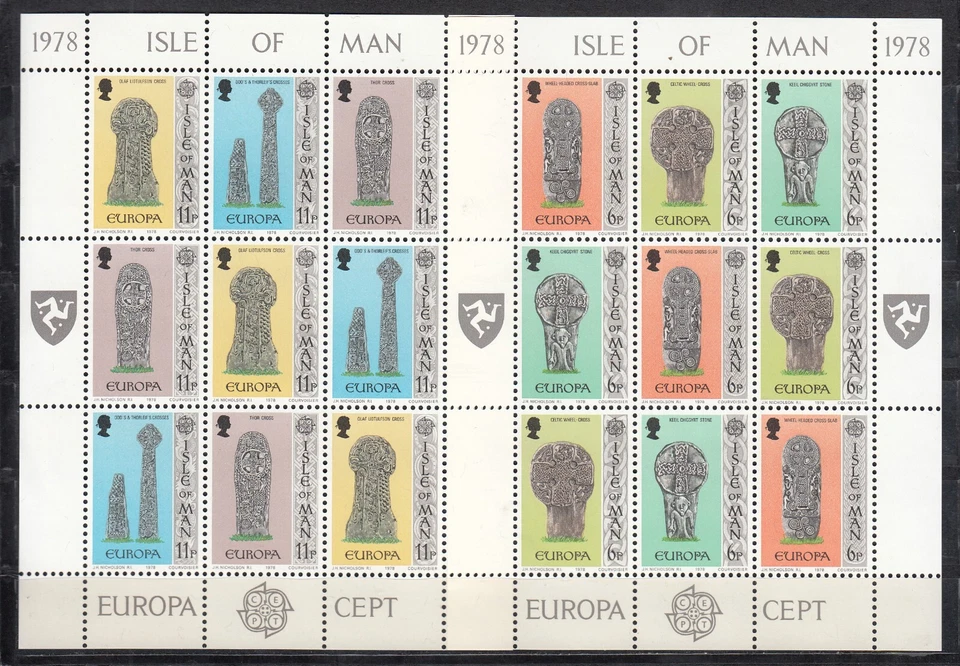 7. Isle of Man 1978 EUROPA Stamps - Monuments 2 x Miniature Sheets - Image 1 of 1