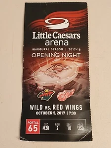 2017 NHL Detroit Red Wings Ticket Stub. OCT 5 2017 v Phoenix Coyotes. LCA Opener - Picture 1 of 9