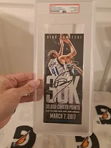Dirk Nowitzki Dallas Mavericks Signed 30K Commemorative Ticket PSA ENCAPSULATED - Picture 1 of 10