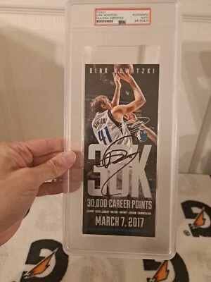 Dirk Nowitzki Dallas Mavericks Signed 30K Commemorative Ticket PSA ENCAPSULATED - Image 1 of 4